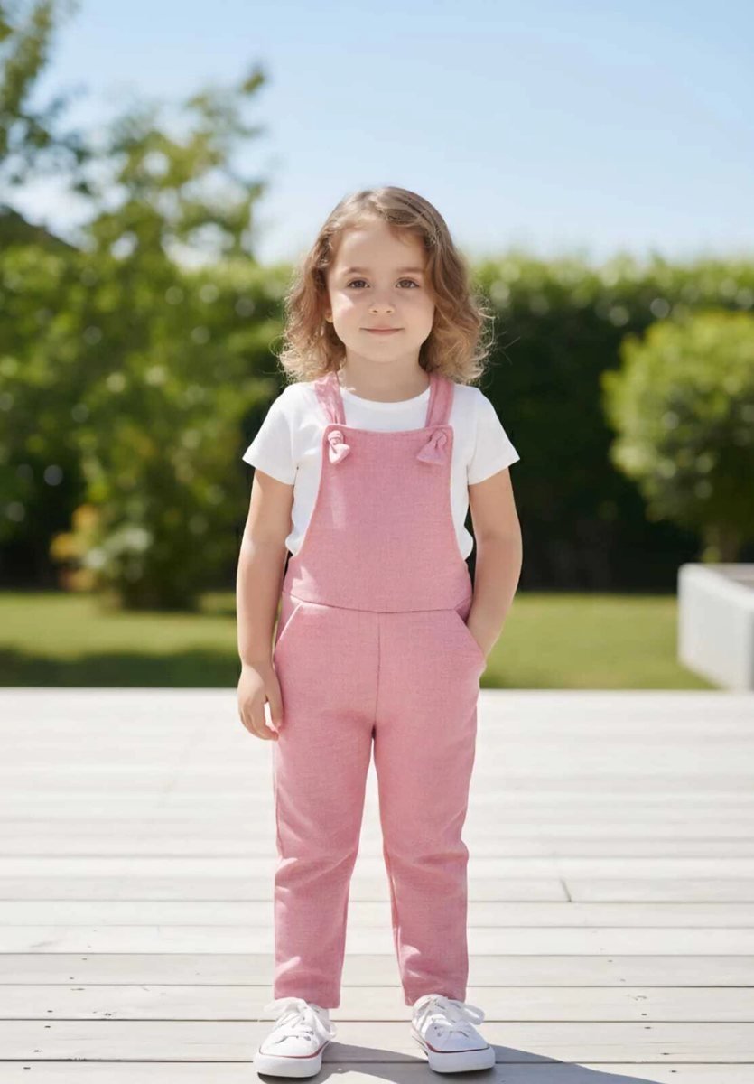 Jardineira Ramo de Amor em Linho Infantil - MOM