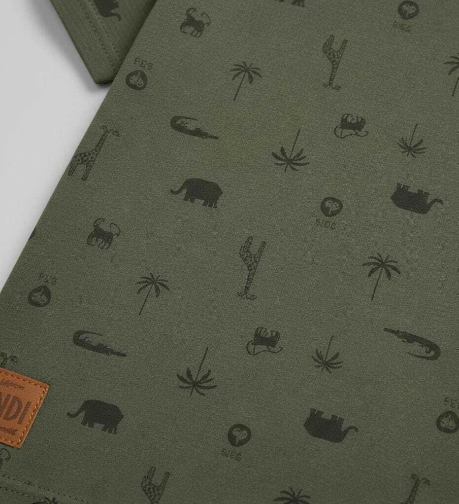 Conjunto Masculino Camiseta Estampada Bichos e Bermuda Sarja - Brandili Mundi, foto 5