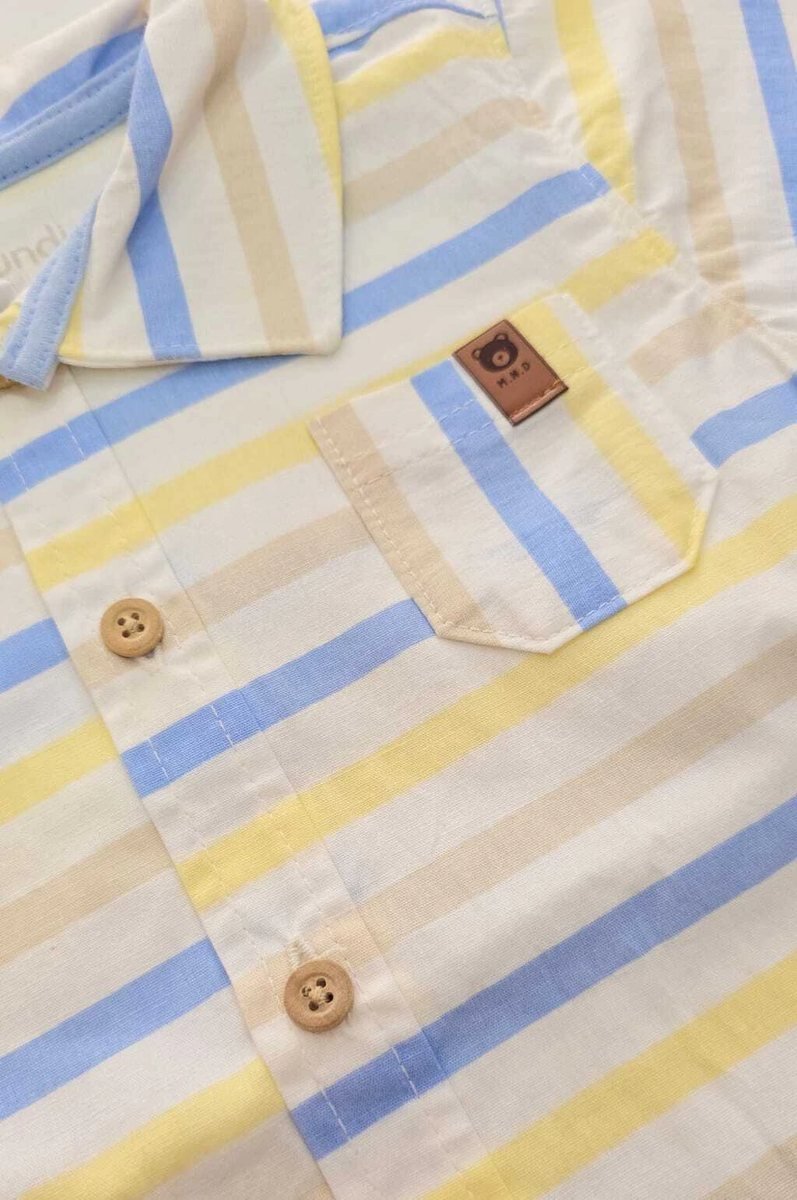 Conjunto Infantil Camisa Tricoline/Bermuda Sarja Mundi, foto 4