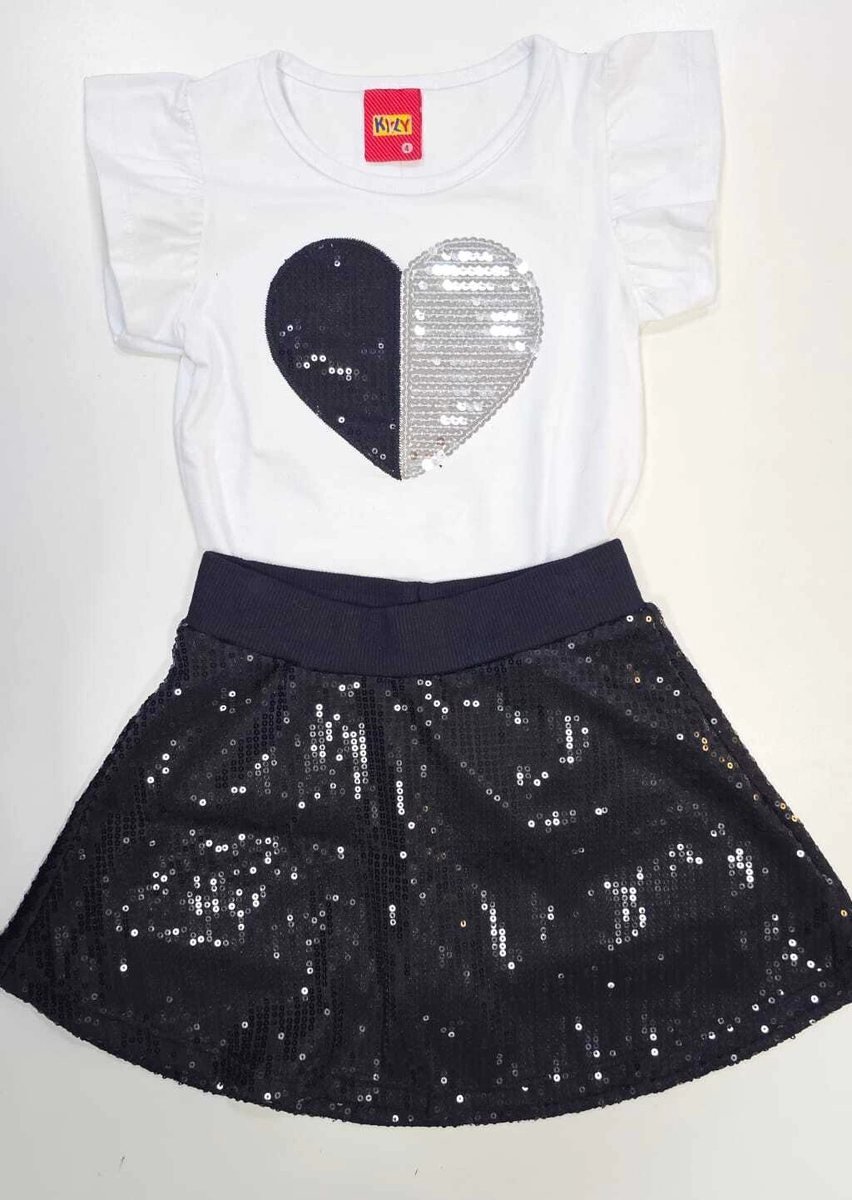 Conjunto Coração Paetê Kyly, foto 2