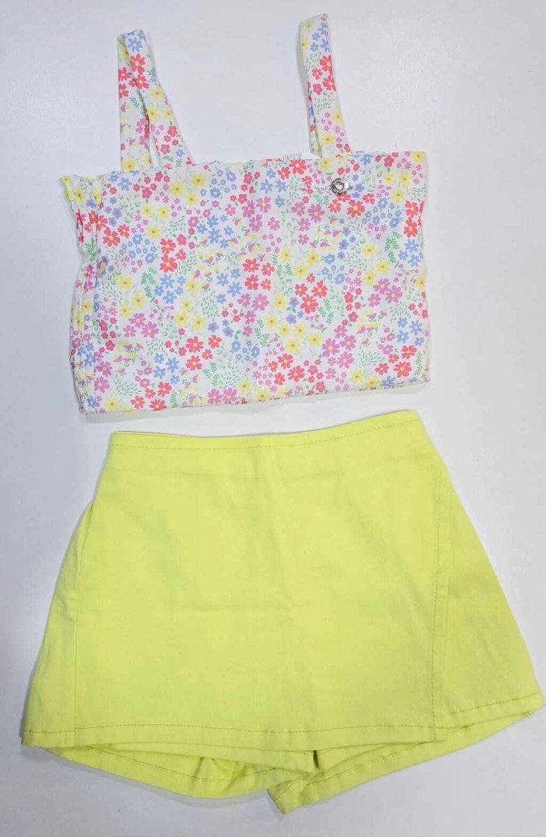 Conjunto Brandili Cropped e Short Saia em Sarja, foto 2