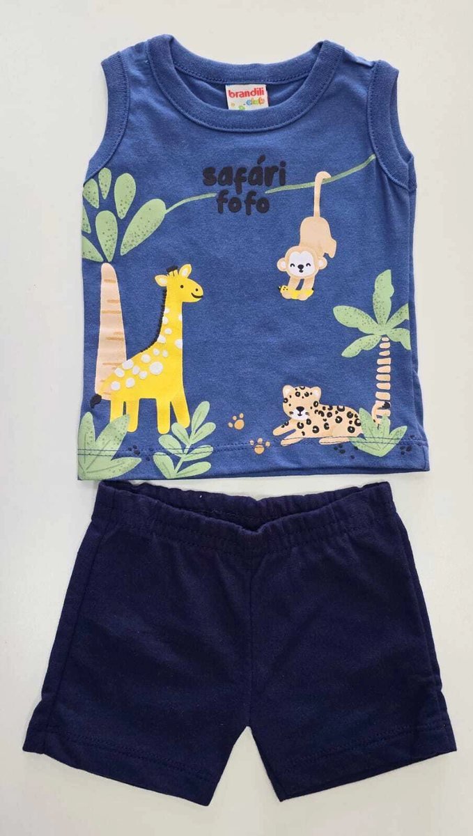 Conjunto Brandili Menino Bebe Regata e Bermuda Safari, foto 2