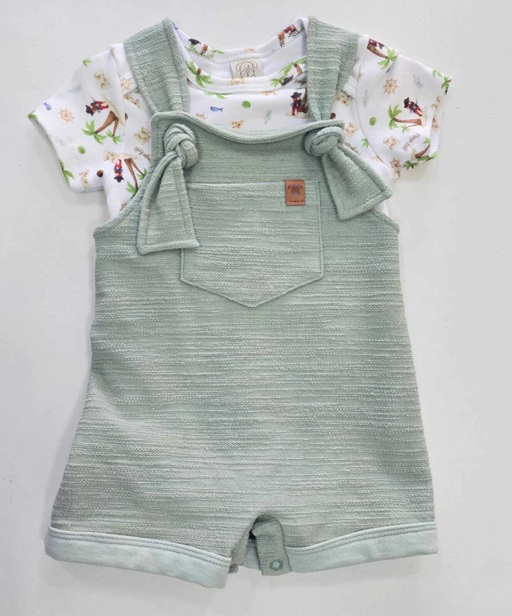 Conjunto Bebe Menino Jardineira e Body - Pingo Lelê, foto 2