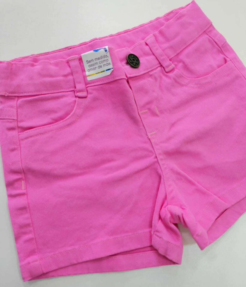 Short Sarja Brandili Feminino Rosa - Com Ajuste na Cintura, foto 2