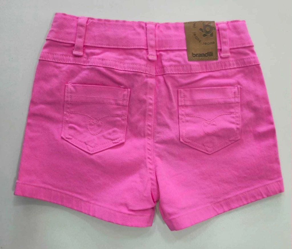 Short Sarja Brandili Feminino Rosa - Com Ajuste na Cintura, foto 3