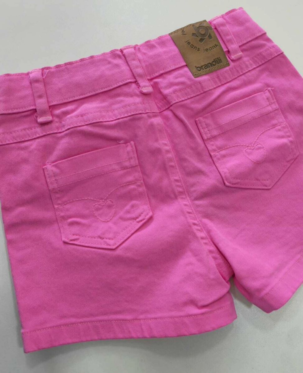 Short Sarja Brandili Feminino Rosa - Com Ajuste na Cintura, foto 4