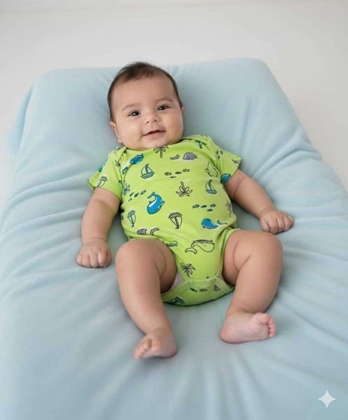 Body Brandili Masculino Estampado Verde