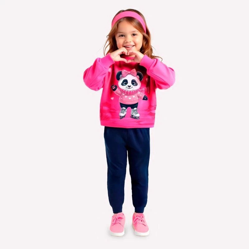 Conjunto Infantil Menina Pandinha Kyly