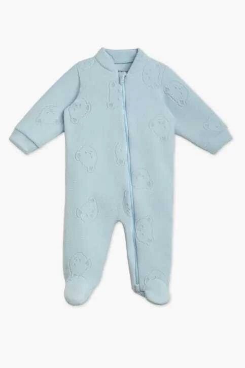 Macacão bebê soft jacquard com zíper urso azul - Dedeka, foto 2