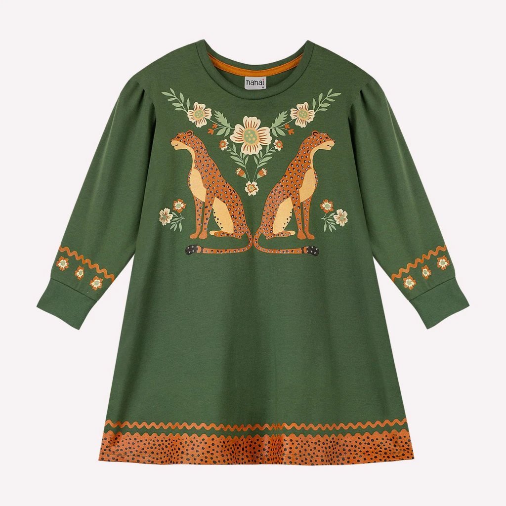 Vestido Infantil Menina Onças Nanai, foto 2