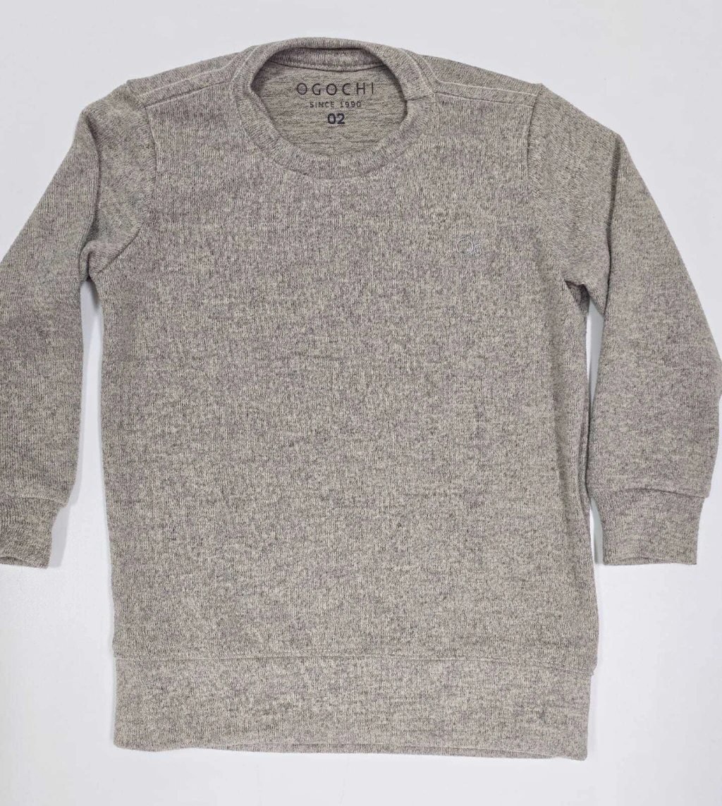 Blusa Tricot Infantil Manga Longa Essencial Ogochi - Bege