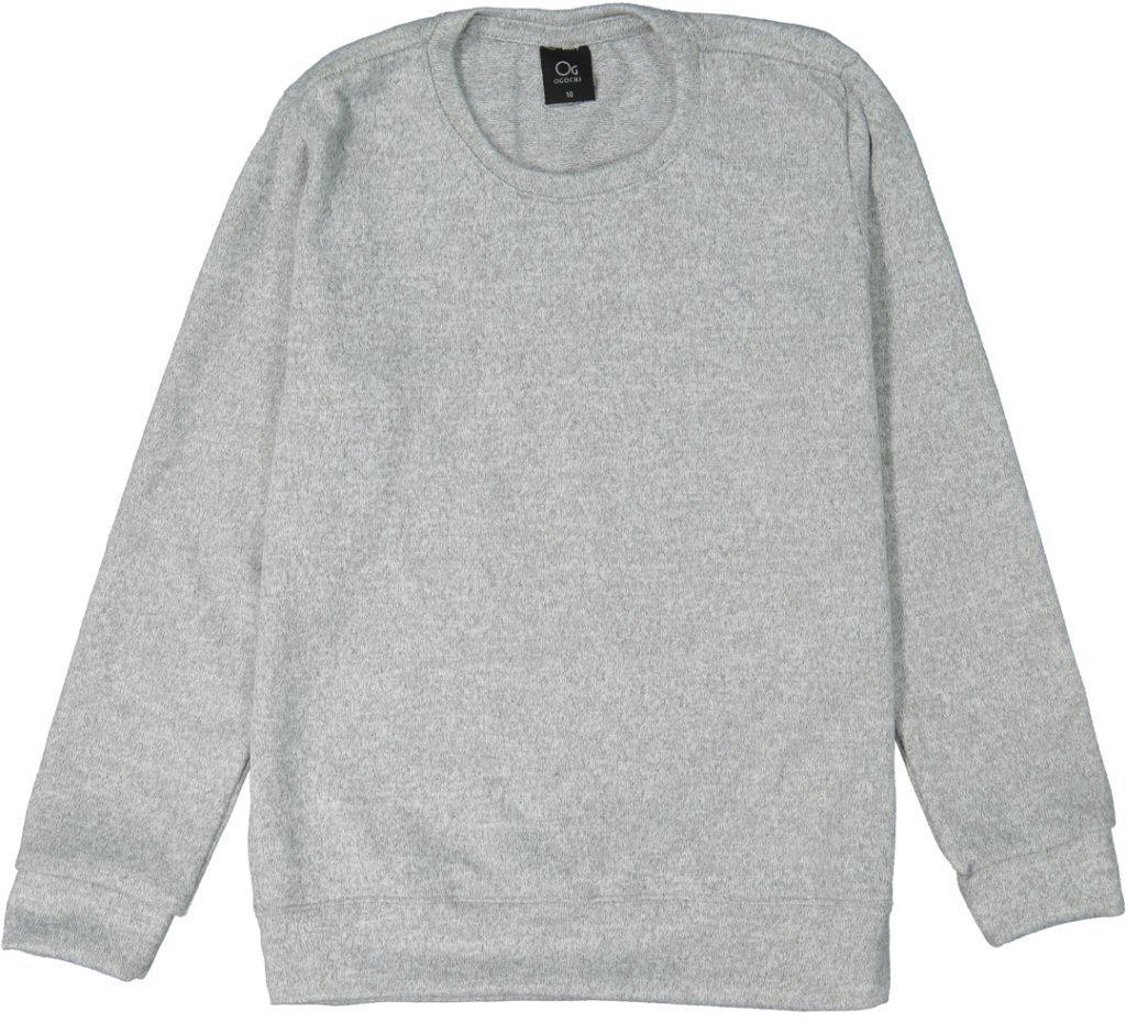Blusa Tricot Infantil Manga Longa Essencial Ogochi - Prata