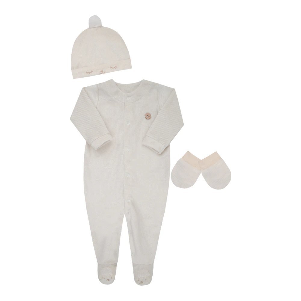 Macacão, Touca e Luvas Inverno Letut Plush Unissex kit presente, foto 3