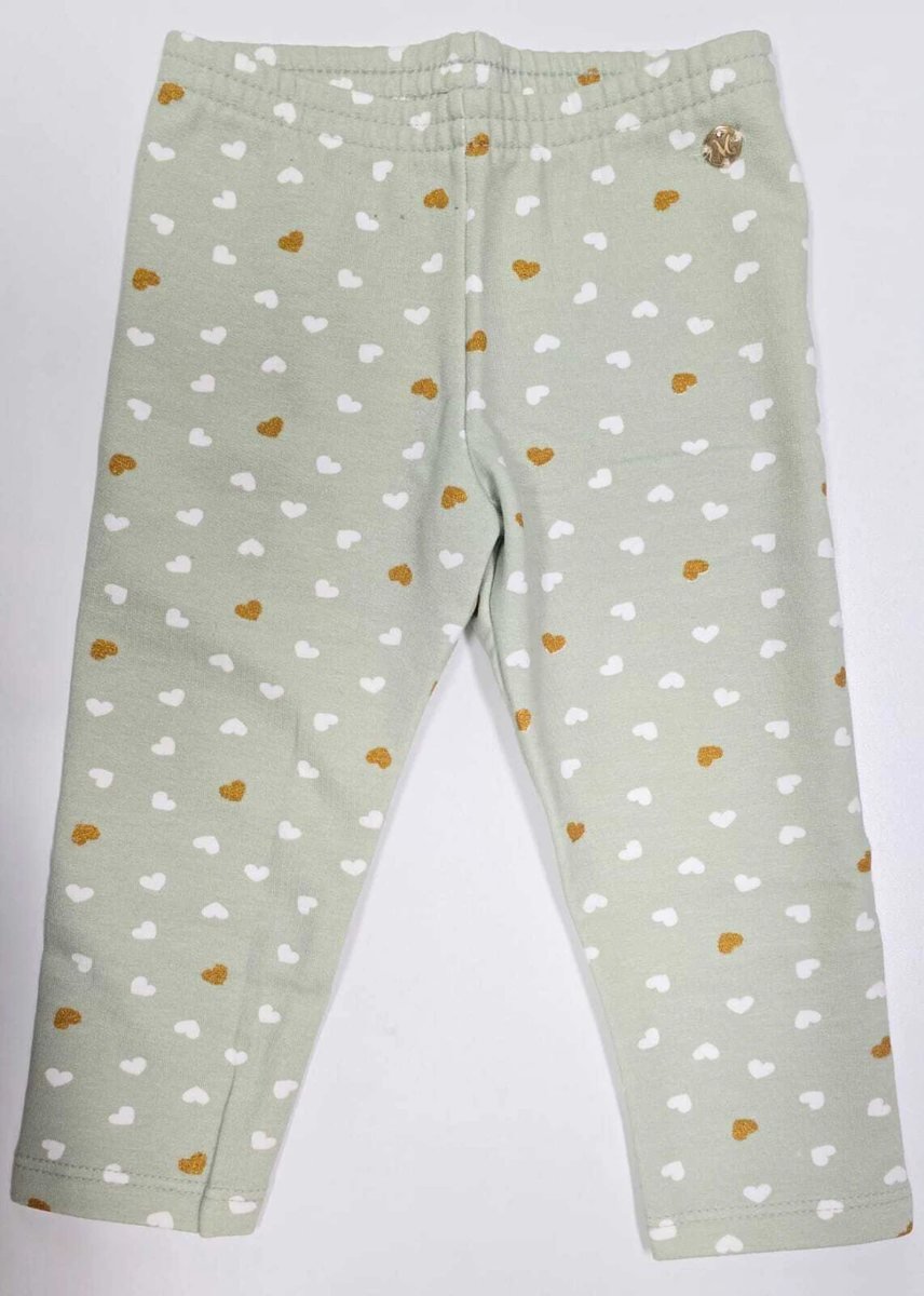 Legging Infantil Milon em Molecotton Coração - Verde Clara, foto 2