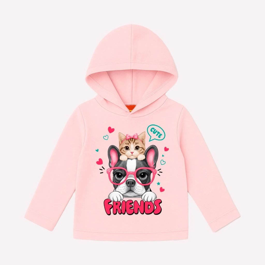 Conjunto Infantil Menina Estampa Cachorro e gato - Kyly, foto 3