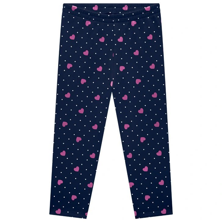 Legging Kyly Estampada Meia Estação - Marinho