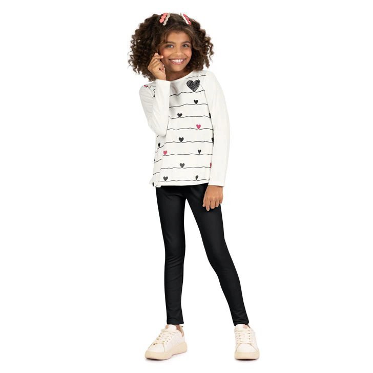 Conjunto Infantil Menina Corações Kyly