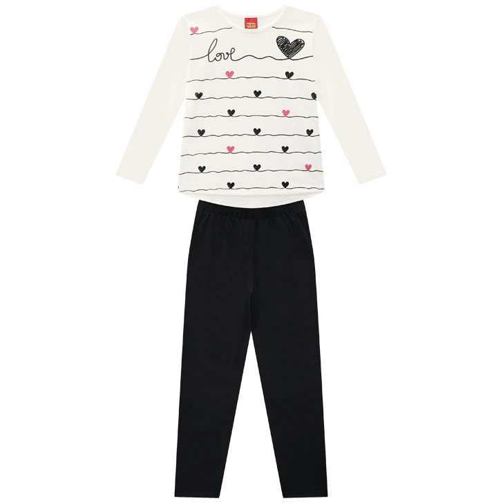 Conjunto Infantil Menina Corações Kyly, foto 2