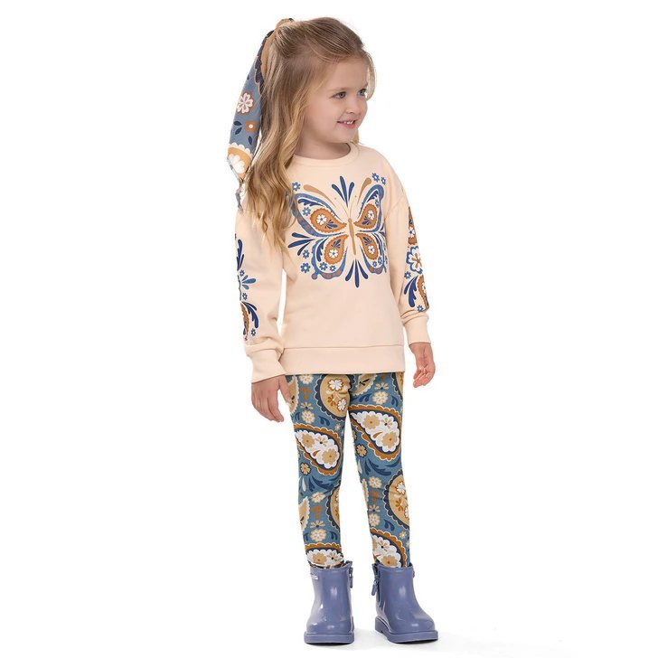 Conjunto Nanai Infantil Menina Borboleta