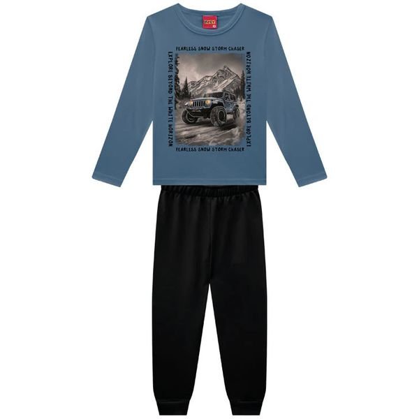 Conjunto Infantil Menino em Algodão Kyly - Azul