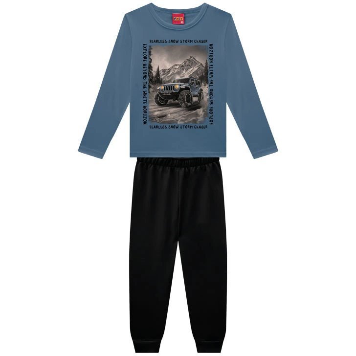 Conjunto Infantil Menino em Algodão Kyly - Azul