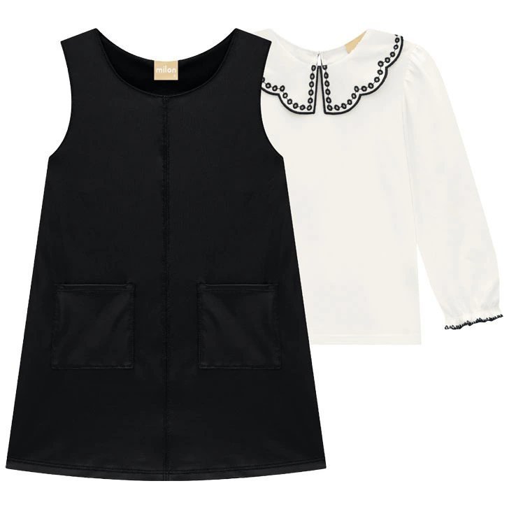 Conjunto Infantil Menina Preto Milon, foto 2