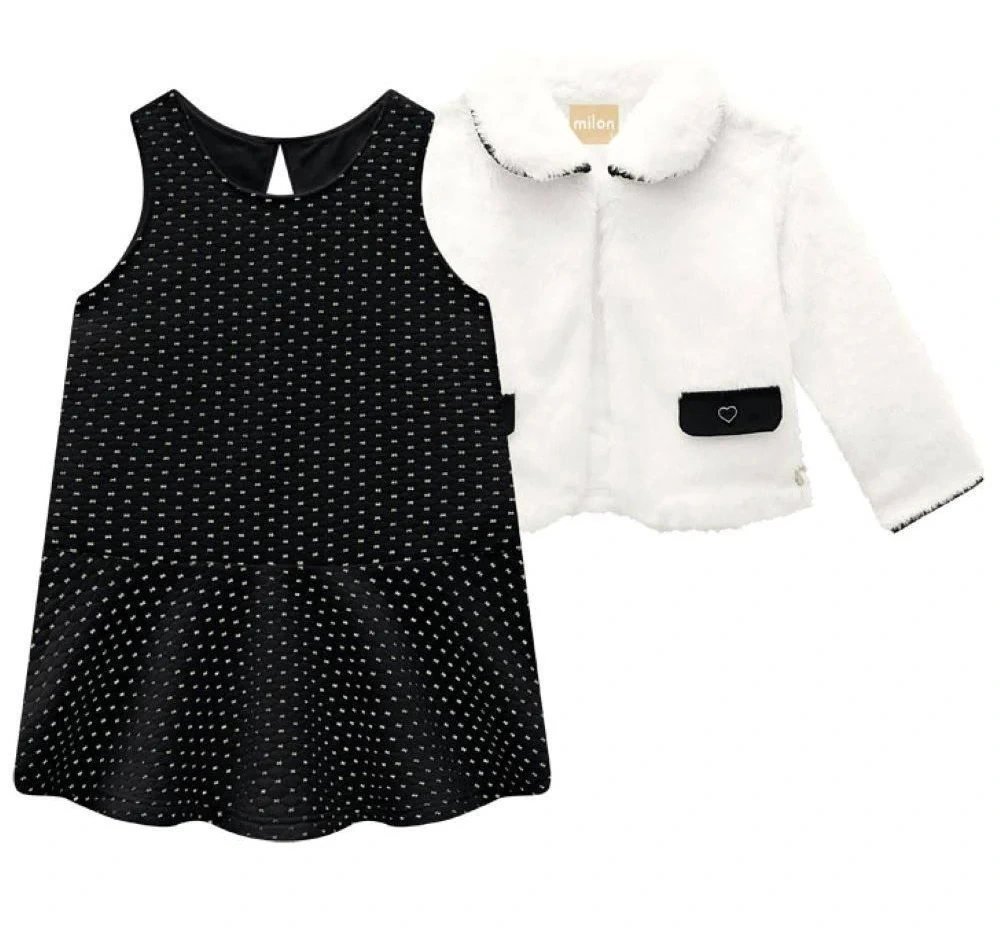 Conjunto Casaco e Vestido Infantil Inverno Milon, foto 2