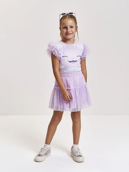 Conjunto Cinti Blusa e Saia/Shorts Lilas Bruma