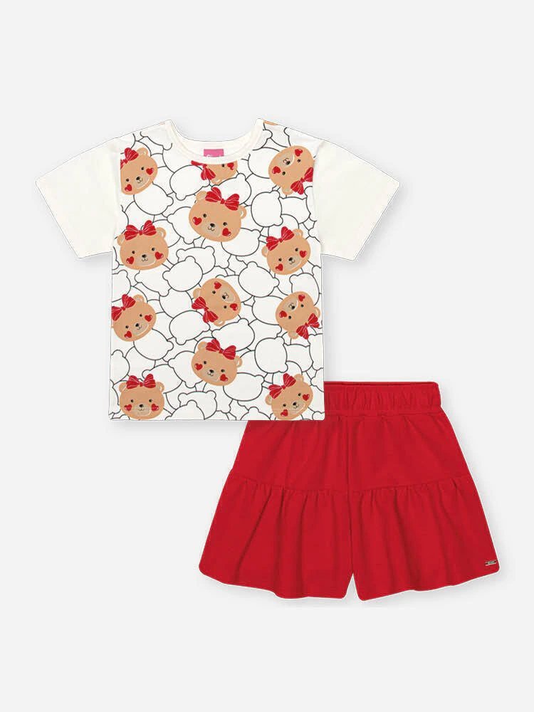 Conjunto Cinti Ursinho Blusa e Shorts / Natural/Vm Marte /, foto 2