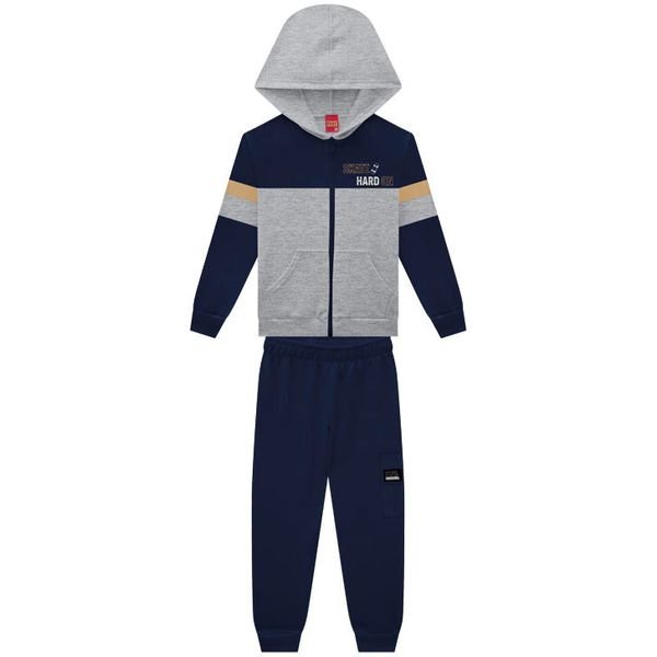Conjunto Infantil Menino com Capuz Kyly - Cinza