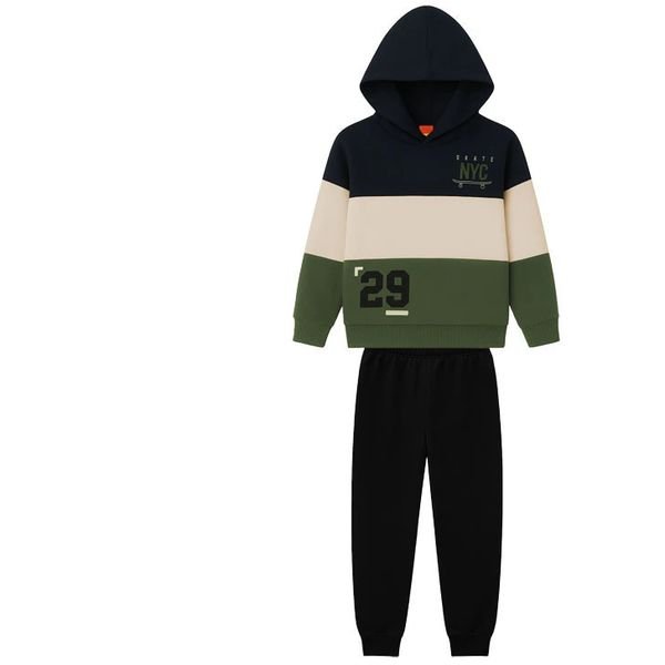 Conjunto Infantil Menino em Algodão Kyly - Preto