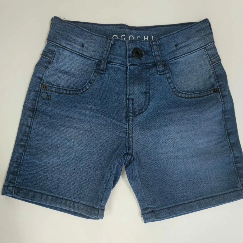 Bermuda Jeans Infantil Pocket Ogochi Azul Medio, foto 2