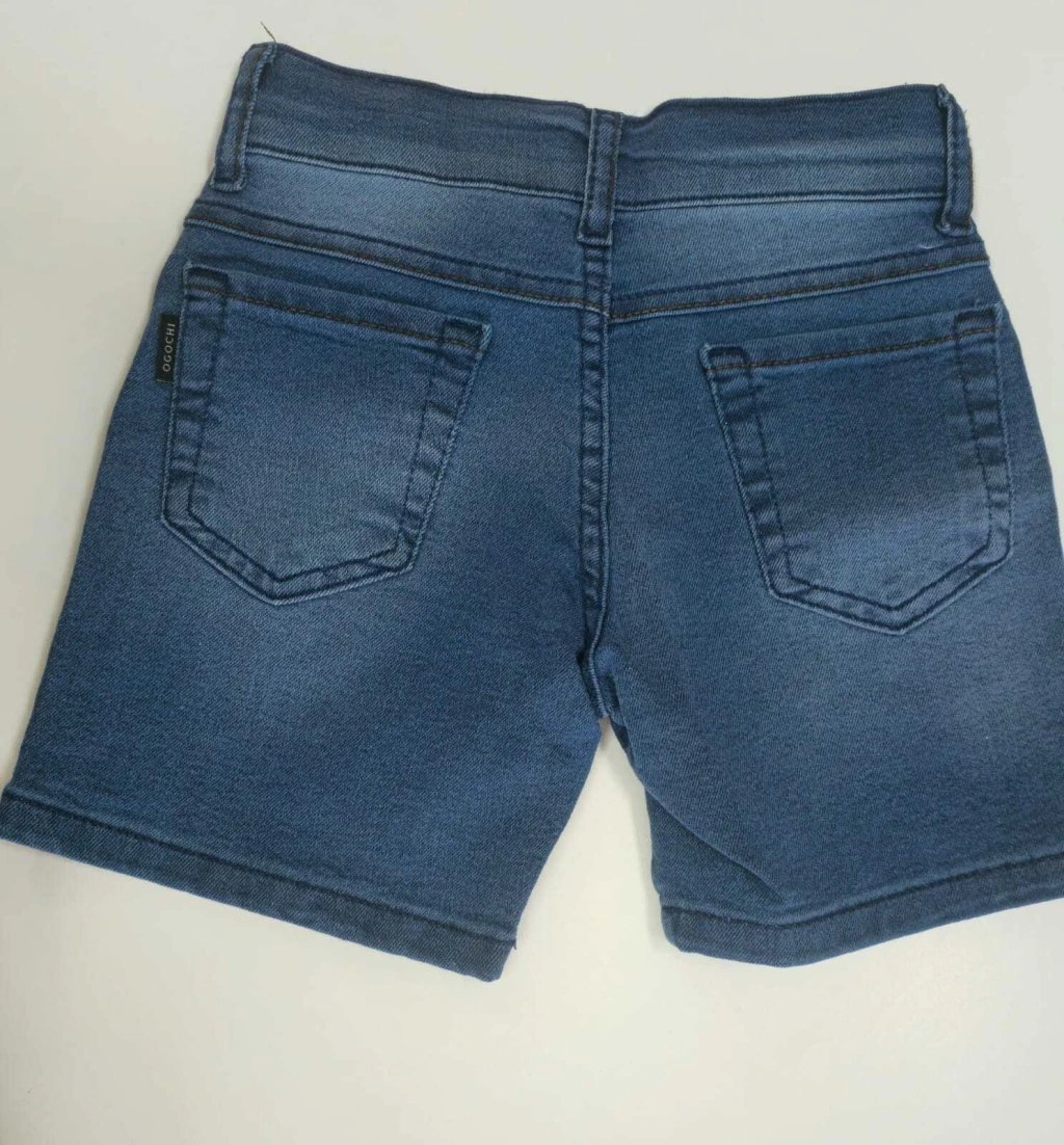 Bermuda Jeans Infantil Pocket Ogochi Azul Medio, foto 4