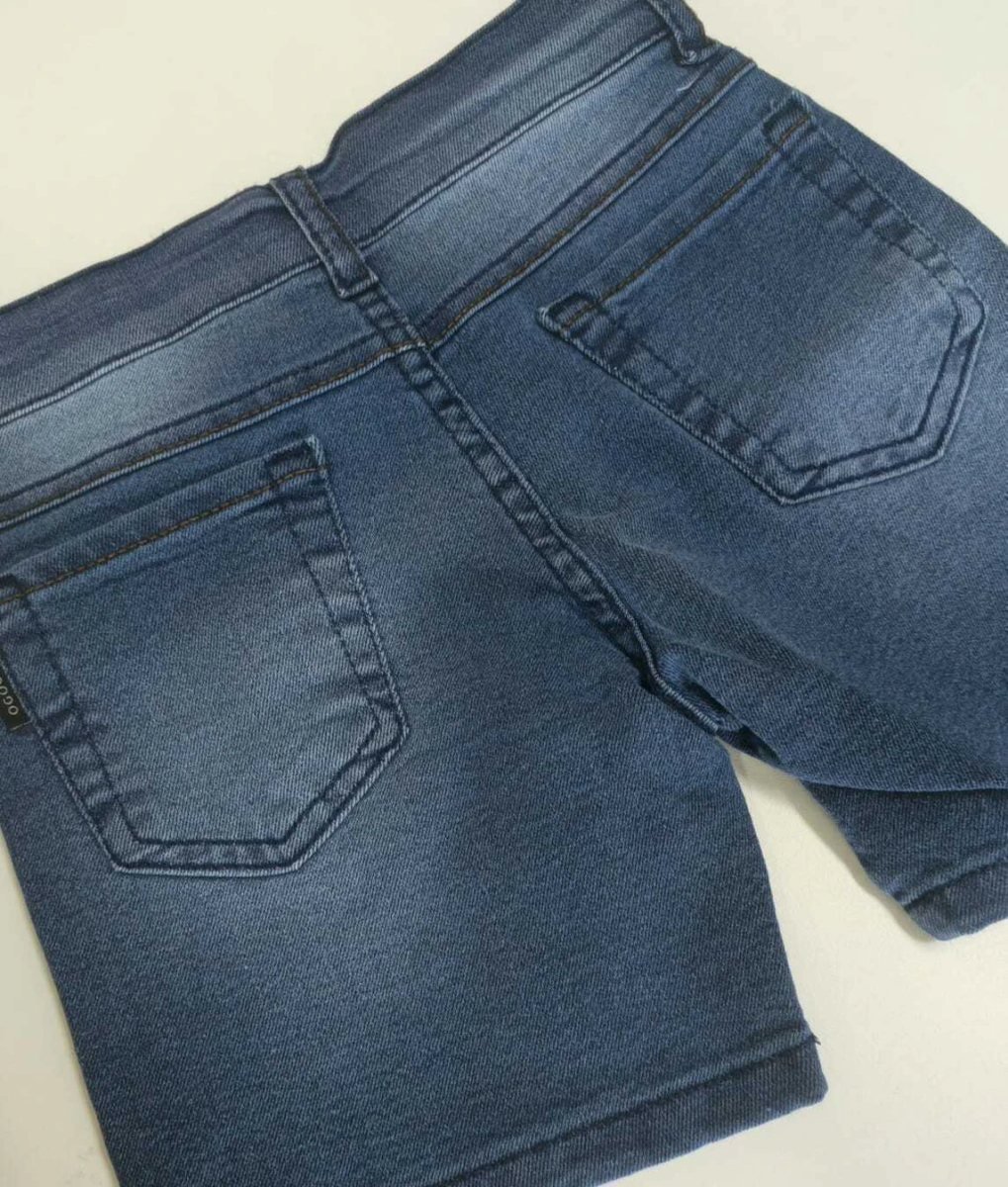 Bermuda Jeans Infantil Pocket Ogochi Azul Medio, foto 5
