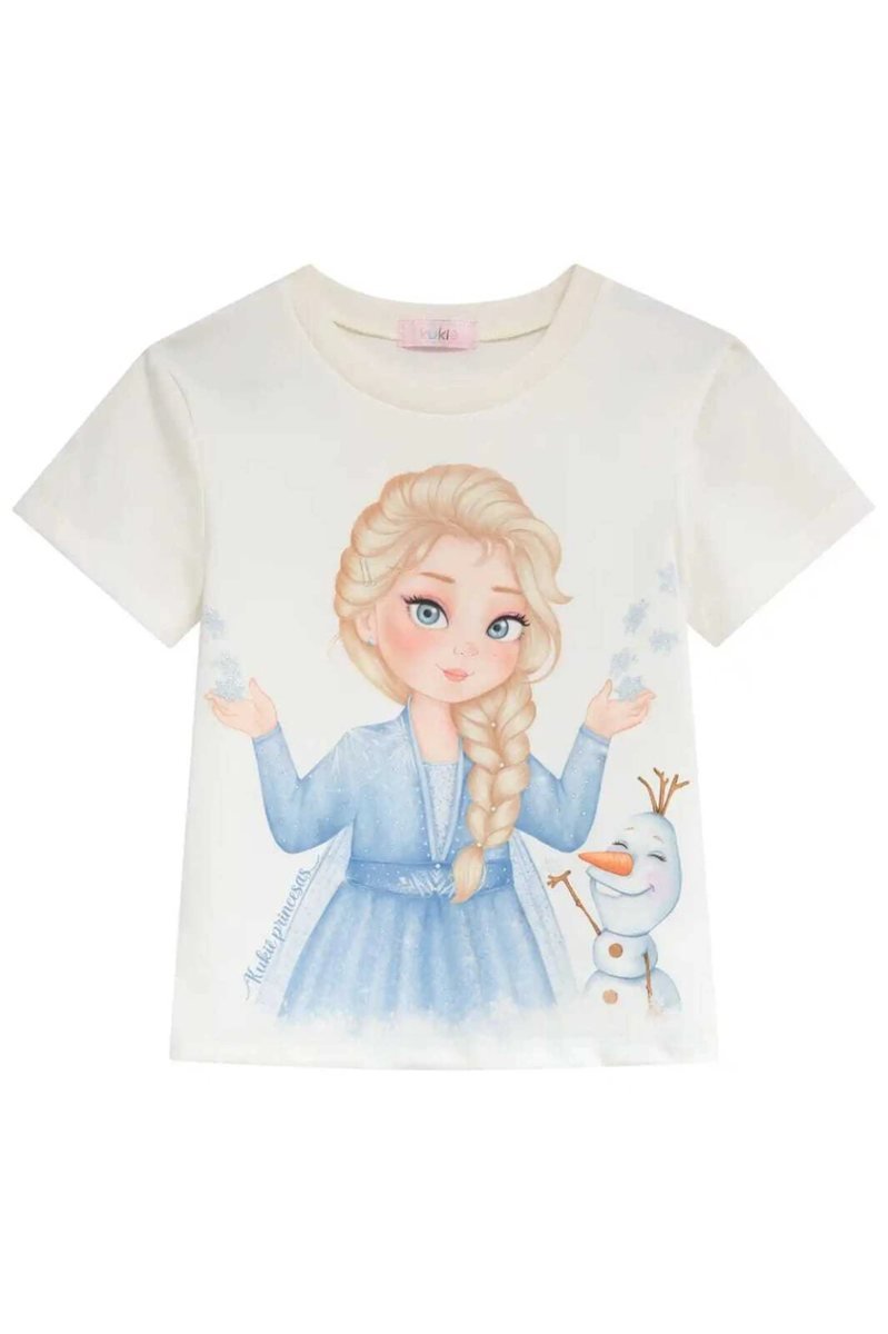 Blusa em Meia Malha Kukiê Infantil Menina - Frozen, foto 3