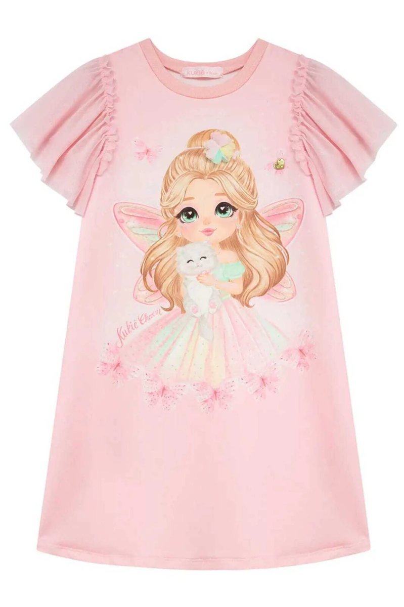 Vestido em Molecotton Kukiê Infantil Menina, foto 3