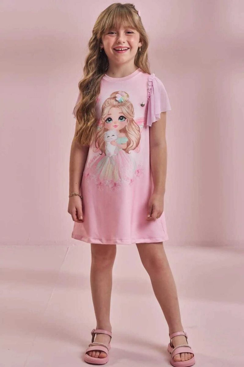 Vestido em Molecotton Kukiê Infantil Menina, foto 5