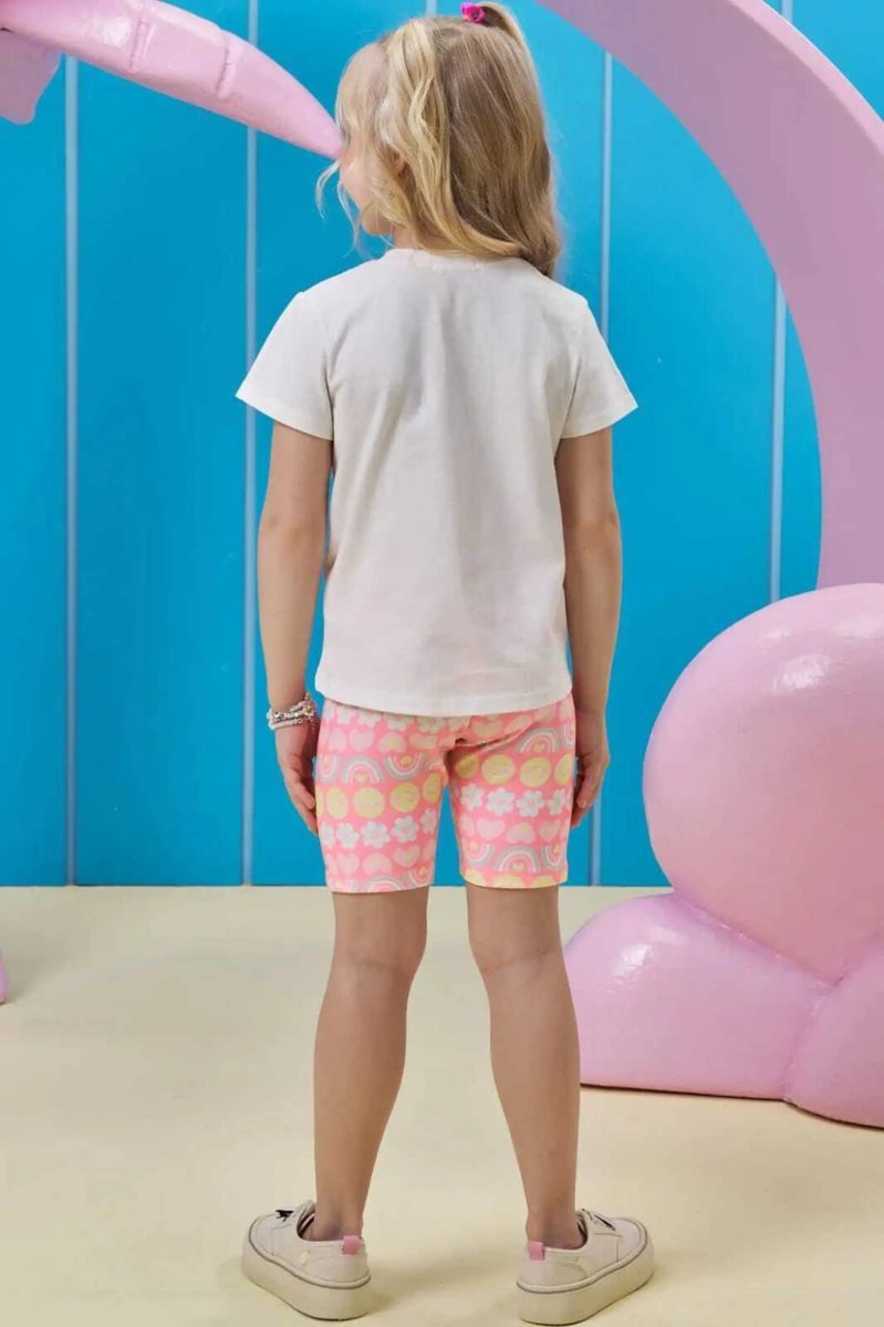 Bermuda Biker em Molecotton Kukiê Infantil Menina- Neon, foto 2