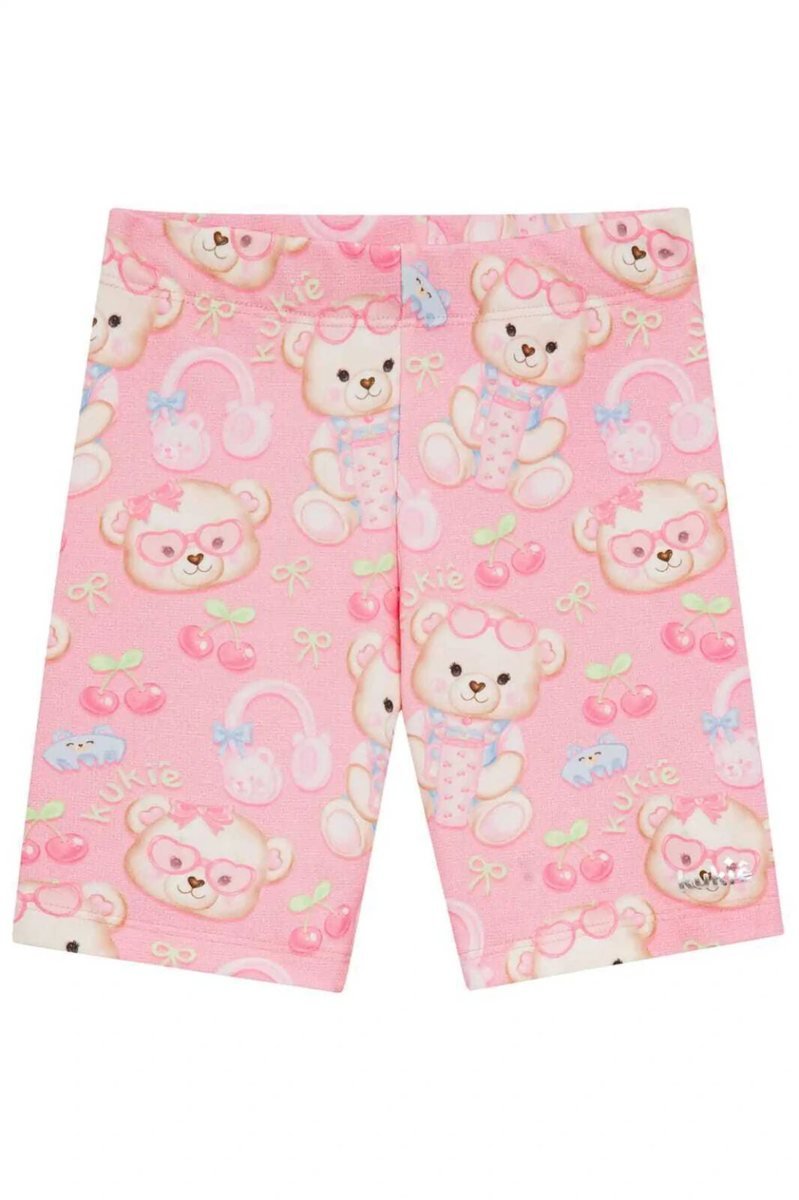 Bermuda Biker em Molecotton Kukiê Infantil Menina - Ursos, foto 3
