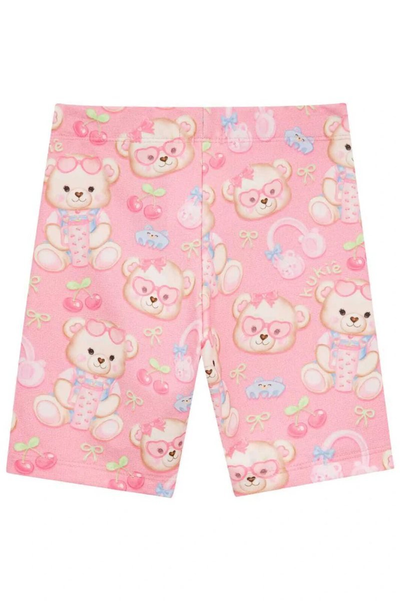 Bermuda Biker em Molecotton Kukiê Infantil Menina - Ursos, foto 4