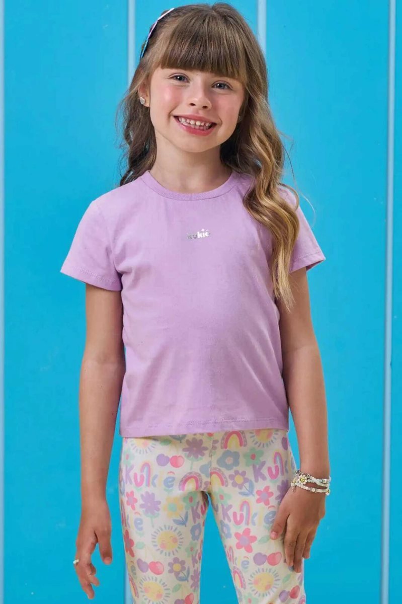 Blusa em Meia Malha Kukiê Infantil Menina - Lilas