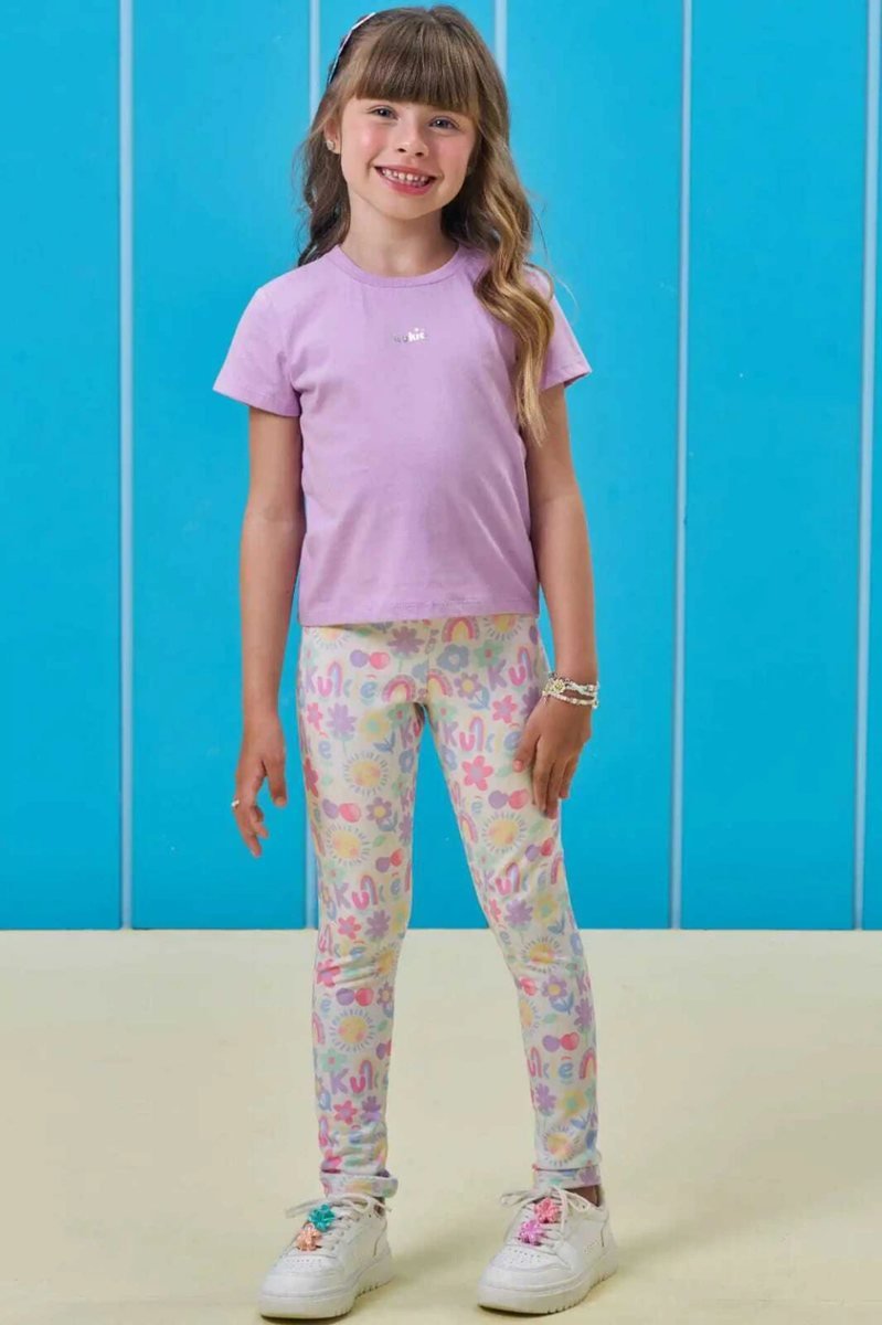 Blusa em Meia Malha Kukiê Infantil Menina - Lilas, foto 4