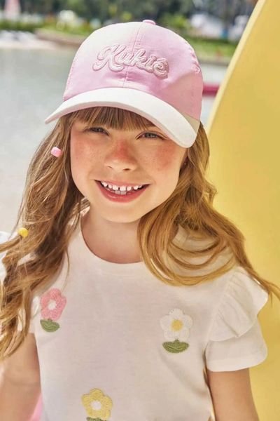Boné em Nylon Kukiê Infantil Menina - Rosa e Glitter