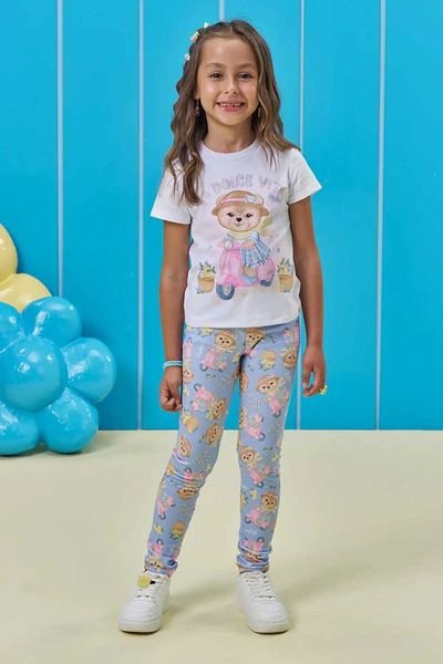 Calça Legging em Molecotton Kukiê Infantil Menina - limão siciliano