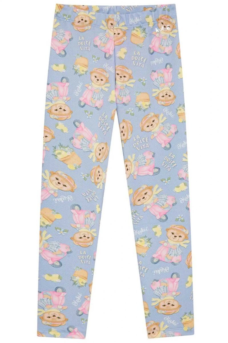 Calça Legging em Molecotton Kukiê Infantil Menina - limão siciliano, foto 4