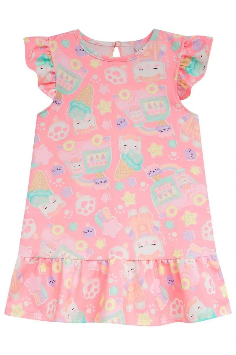 Vestido em Molecotton e Colete em Jeans Kukiê Infantil Menina, foto 2