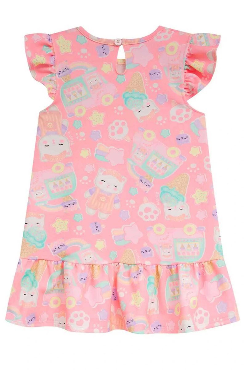 Vestido em Molecotton e Colete em Jeans Kukiê Infantil Menina, foto 3