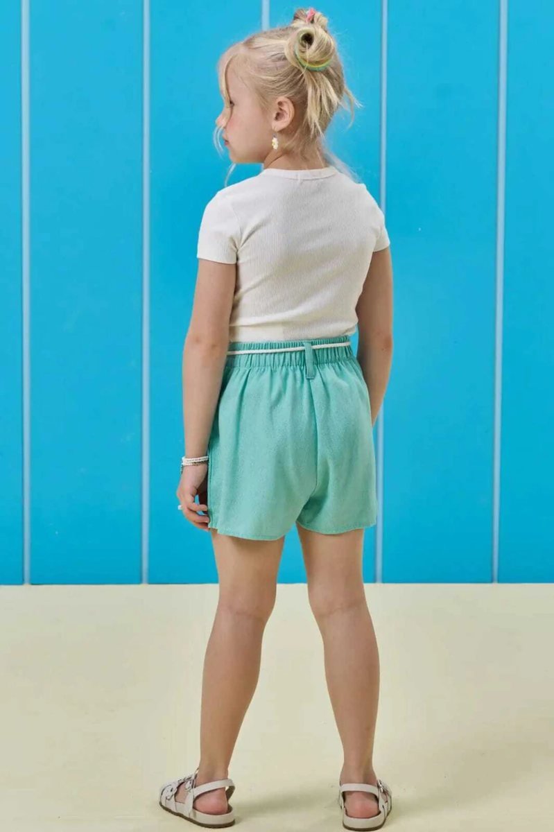 Conjunto de Blusa em Canelado Liz e Short Saia em Tecido Brend de Viscose Kukiê Infantil Menina, foto 2