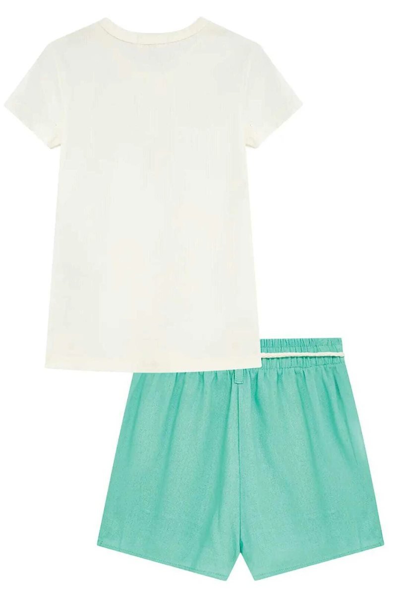 Conjunto de Blusa em Canelado Liz e Short Saia em Tecido Brend de Viscose Kukiê Infantil Menina, foto 4