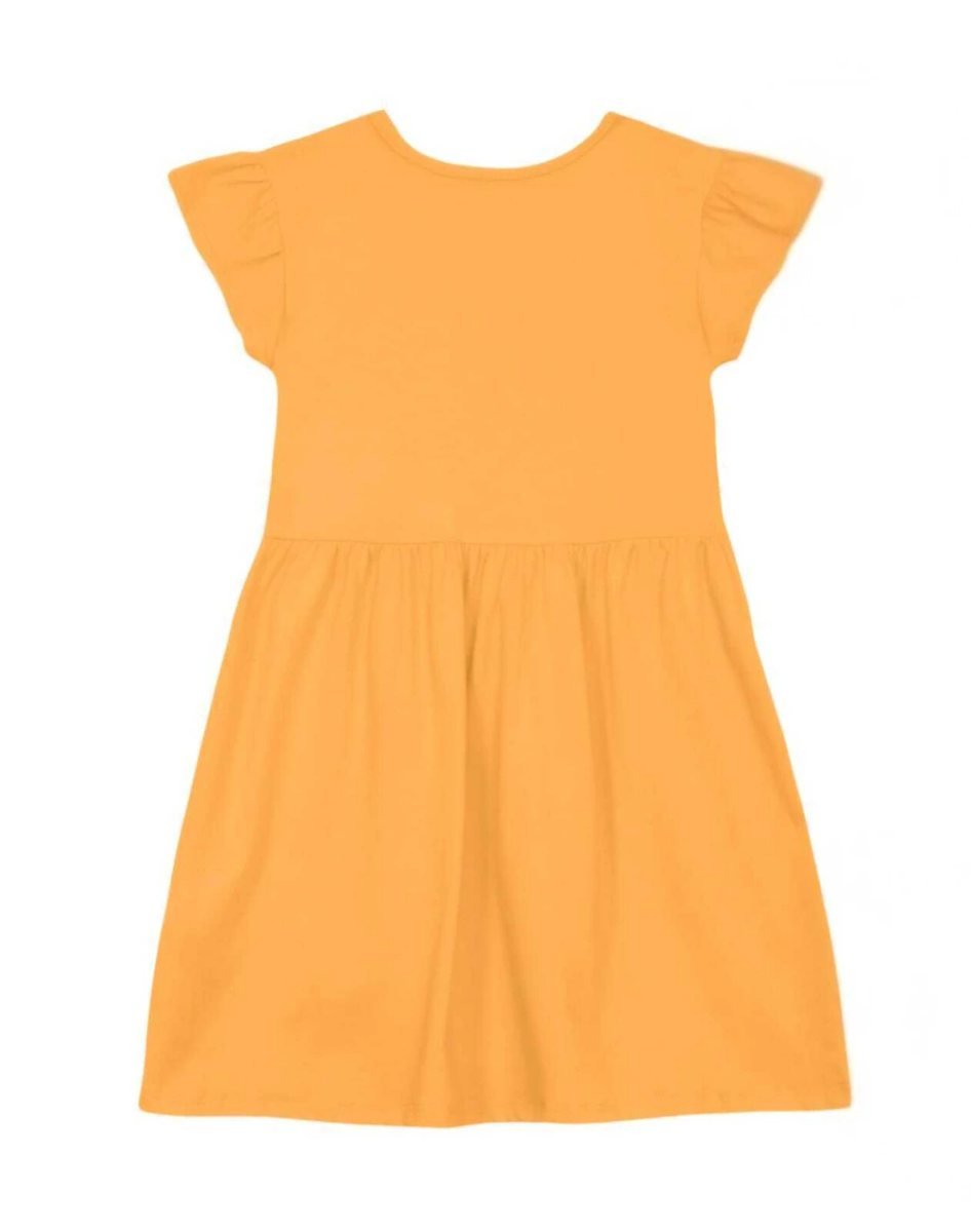 Vestido Infantil Menina em Meia Malha Brandili - Laranja, foto 3
